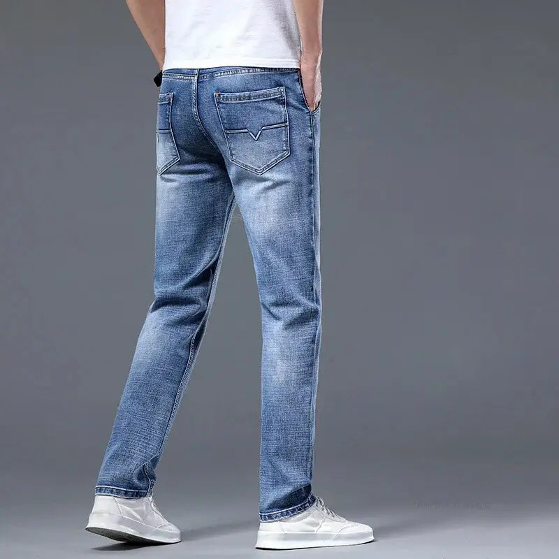  Calça Jeans Masculina Casual, modelagem reta e sofisticada