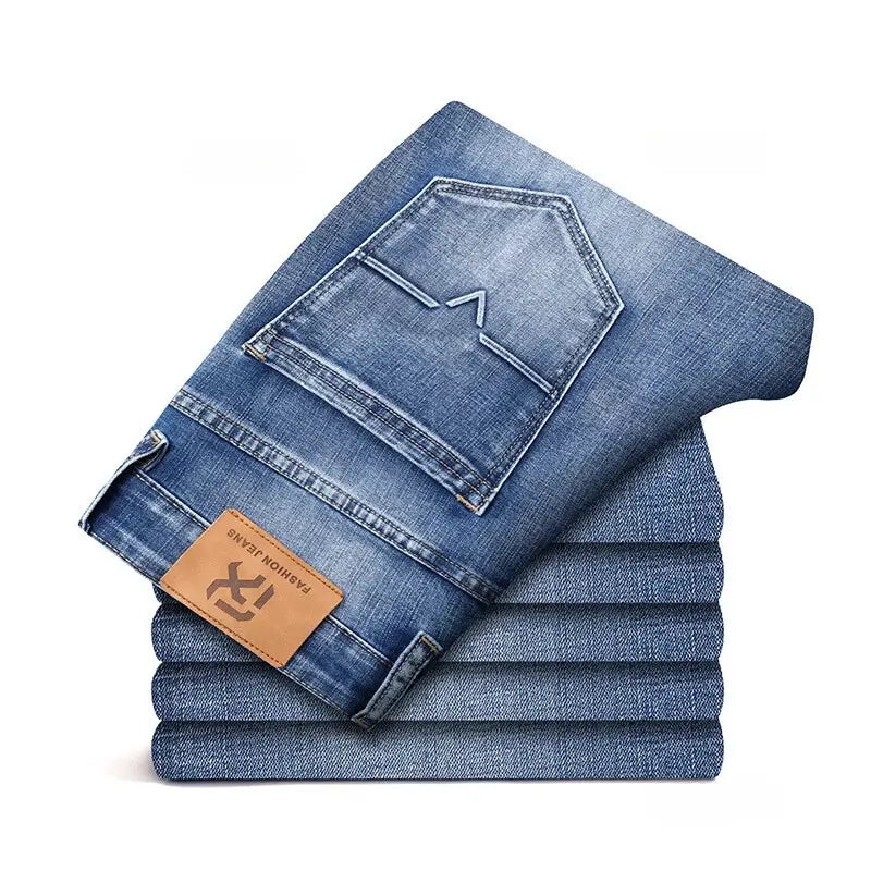  Calça Jeans Masculina Casual, modelagem reta e sofisticada