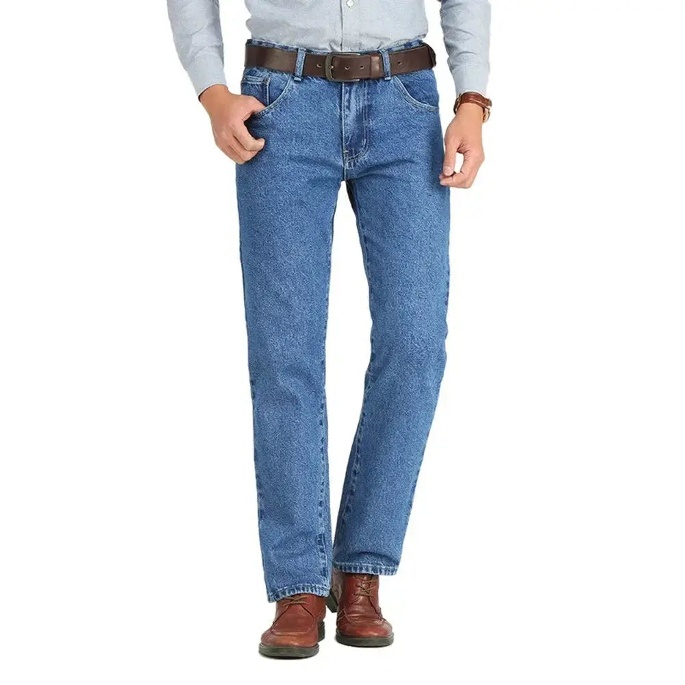 Calça Jeans Masculina Estilo casual formal Seu design sofisticado com modelagem reta proporciona um visual moderno, perfeito para ambientes corporativos e encontros casuais.