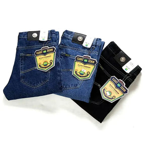 Calça Jeans Masculina Estilo casual formal Seu design sofisticado com modelagem reta proporciona um visual moderno, perfeito para ambientes corporativos e encontros casuais.