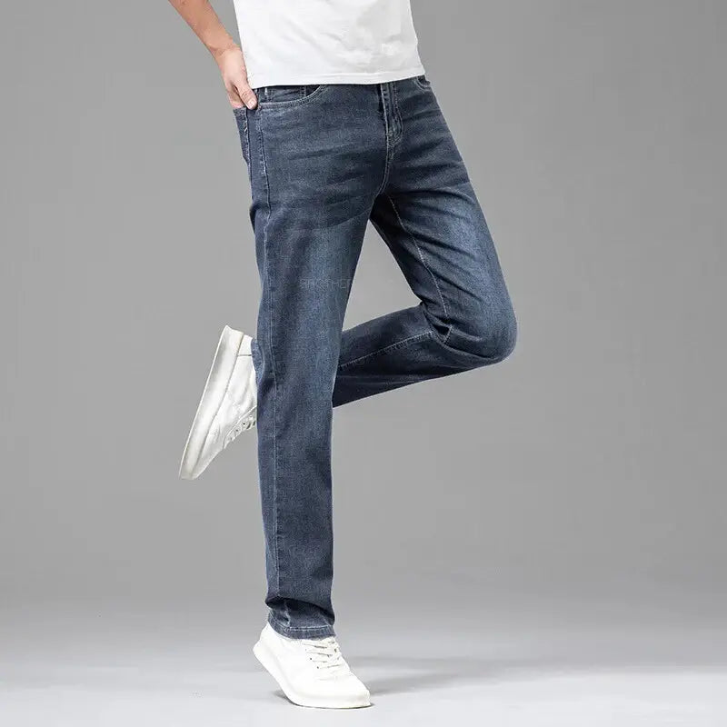  Calça Jeans Masculina Casual, modelagem reta e sofisticada