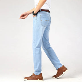 Calça Jeans Masculina Reta conforto e estilo no dia a dia. modelagem reta e espessura leve