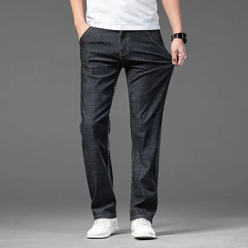  Calça Jeans Masculina Casual, modelagem reta e sofisticada