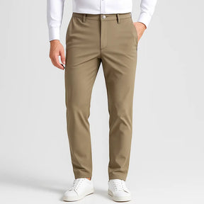 Calça masculina MODAL PLUS Quick Dry em nylon e spandex, leve e respirável, com bolsos com zíper, ideal para verão, lazer e esportes.
