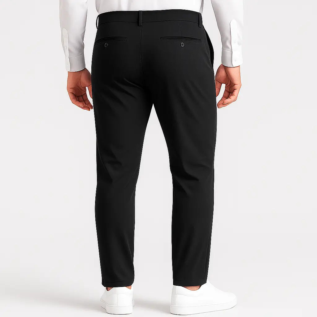 Calça masculina MODAL PLUS Quick Dry em nylon e spandex, leve e respirável, com bolsos com zíper, ideal para verão, lazer e esportes.