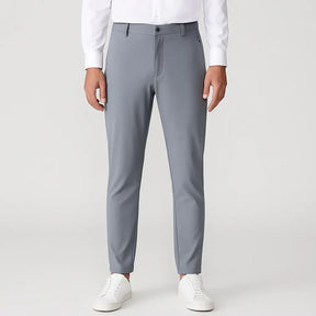 Calça masculina MODAL PLUS Quick Dry em nylon e spandex, leve e respirável, com bolsos com zíper, ideal para verão, lazer e esportes.