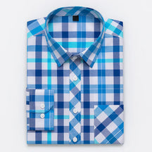 Camisa masculina de flanela xadrez em algodão, manga longa, estilo casual para dias Prima vera Verão.