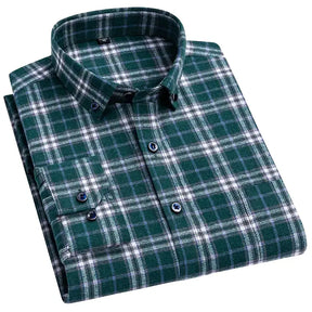 Camisa Flanela Masculina 100% Algodão, manga longo e bolso no peito esquerdo.