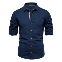 Camisa Masculina Casual 100% Algodão manga longa e fechamento com botões