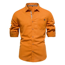 Camisa Masculina Casual 100% Algodão manga longa e fechamento com botões