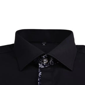 Camisa Masculina Casual manga longa com fechamento em botões 