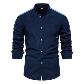 Camisa Masculina Casual Xavier manga longa e fechamento com botões