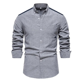 Camisa Masculina Casual Xavier manga longa e fechamento com botões