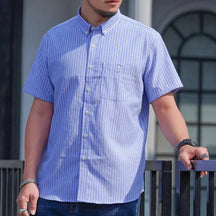 Camisa Masculina manga curta com fechamento em botões