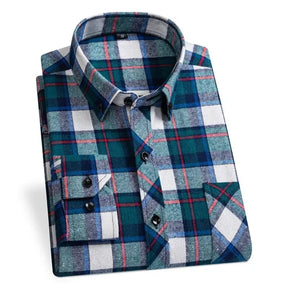 Camisa Masculina De Flanela manga longa e com modelagem classica