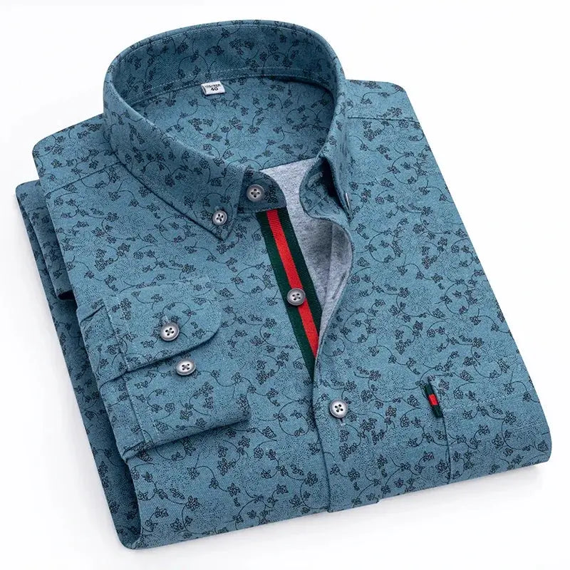 Camisa Masculina Italiana Com Estampa Floral