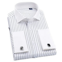 Camisa Social Masculina Business com abotoadeira de luxo e algodão premium