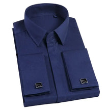 Camisa Social Masculina Business com abotoadeira de luxo e algodão premium