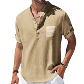 Camisa Masculina Verão Manga Curta feita de linho 