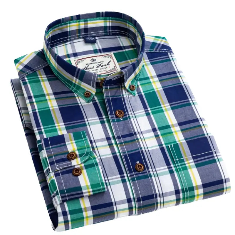 Camisa Masculina Xadrez 100% Algodão com caimento perfeito no corpo