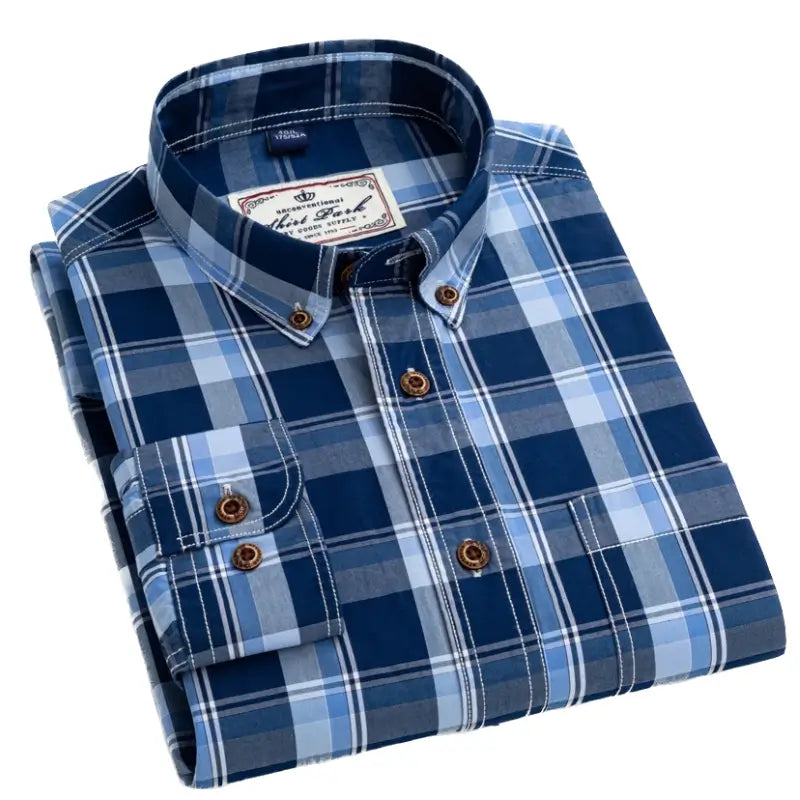 Camisa Masculina Xadrez 100% Algodão com caimento perfeito no corpo