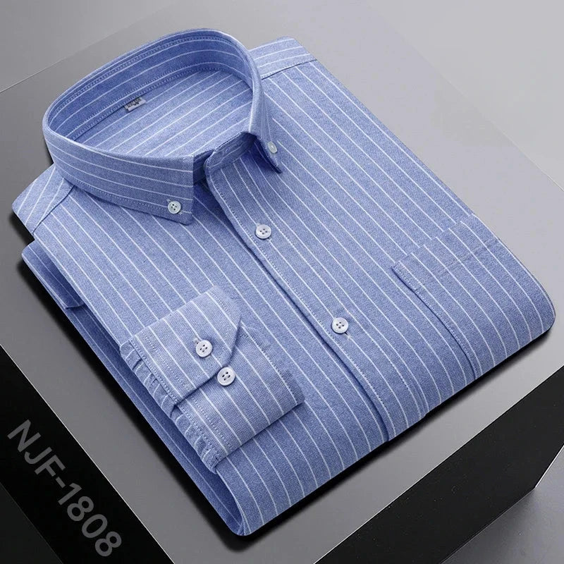 Camisa Masculina de Manga Longa Oversized 100% Algodão