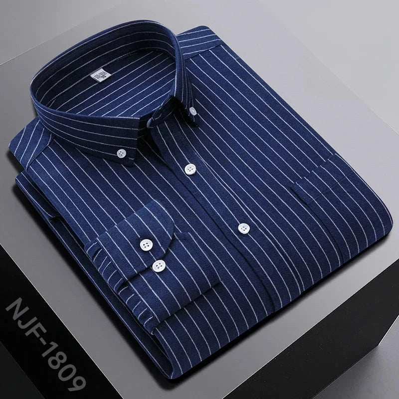Camisa Masculina de Manga Longa Oversized 100% Algodão