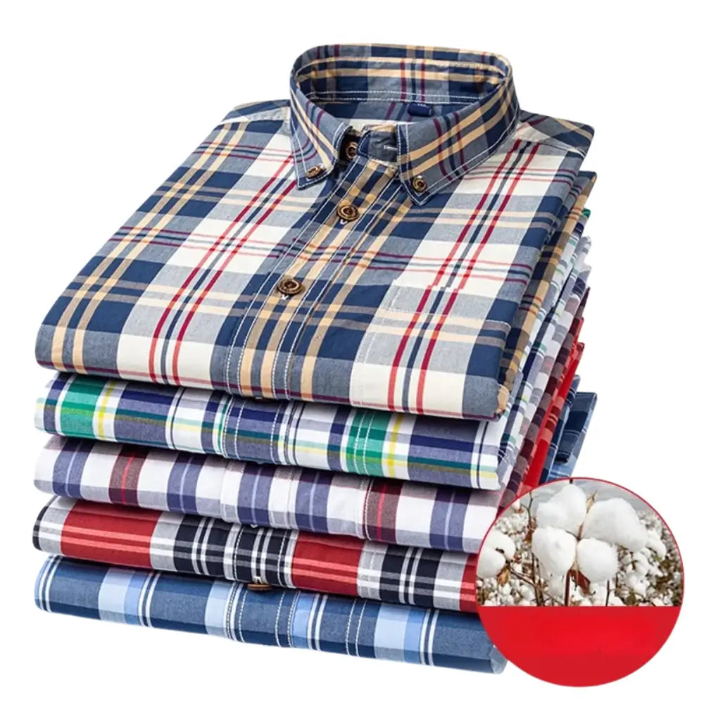 Camisa Masculina Oxford: elegante e estilo para qualquer ocasião. Confeccionada com Algodão de alta qualidade, caimento perfeito e conforto incomparável. Disponível em diversos tamanhos e cores.