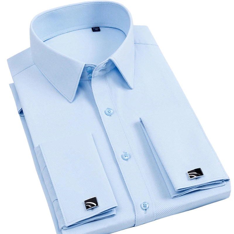 Camisa Social Masculina com abotoadeira de luxo e algodão premium
