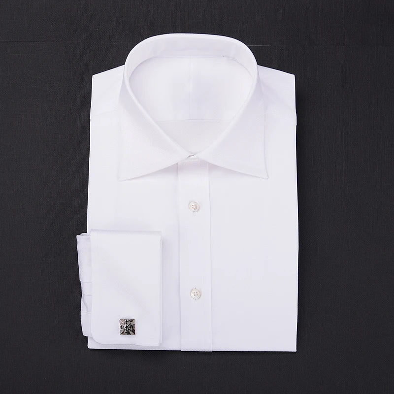 Camisa Social Masculina Business com abotoadeira de luxo e algodão premium
