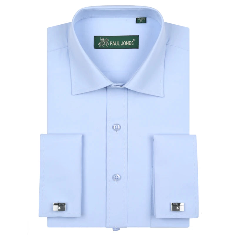 Camisa Social Masculina Business com abotoadeira de luxo e algodão premium