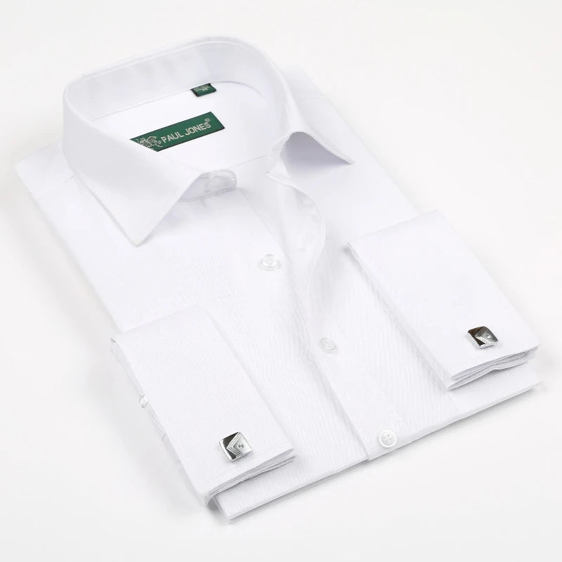 Camisa Social Masculina Business com abotoadeira de luxo e algodão premium