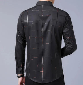 Camisa Social Masculina Elegance Manga Longa