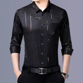 Camisa Social Masculina Elegance Manga Longa