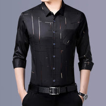 Camisa Social Masculina Elegance Manga Longa