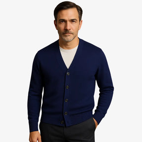Cardigan Masculino Feito Em lã Merino 