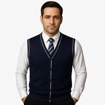 Colete Masculino Social Tricot Com Botões 