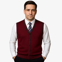 Colete Masculino Social Tricot Com Botões 