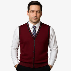 Colete Masculino Social Tricot Com Botões 