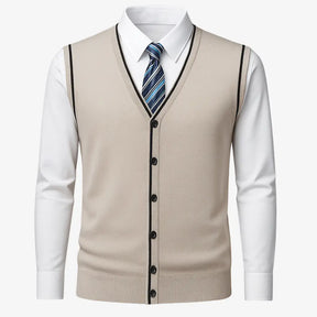 Colete Masculino Social Tricot Com Botões 