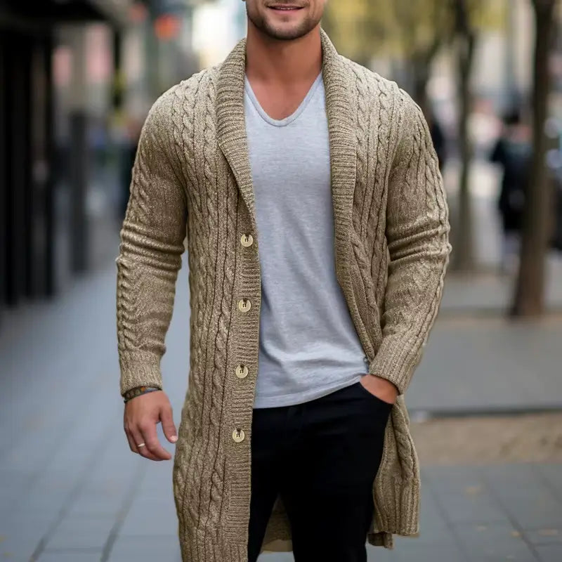 Cardigan Masculino Longo Never