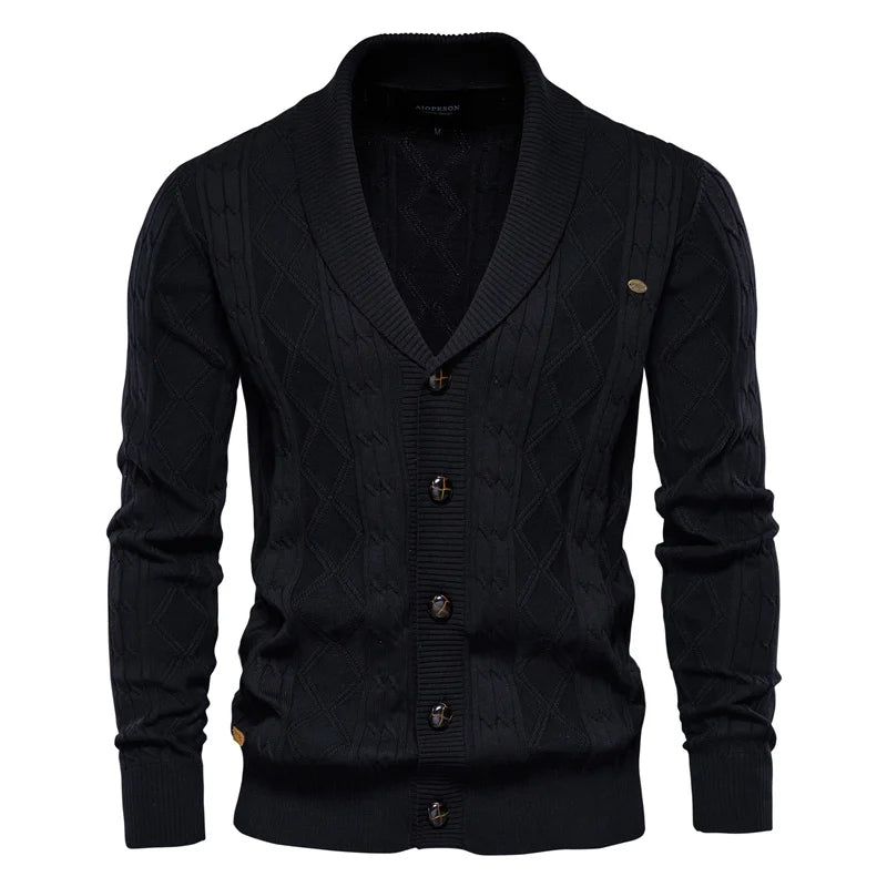 Cardigan Masculino Clássico Com Botões