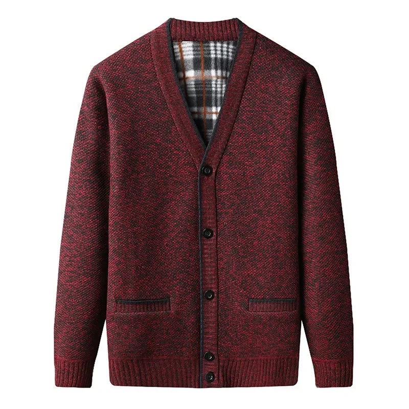 Cardigan Masculino Feito Em Lã