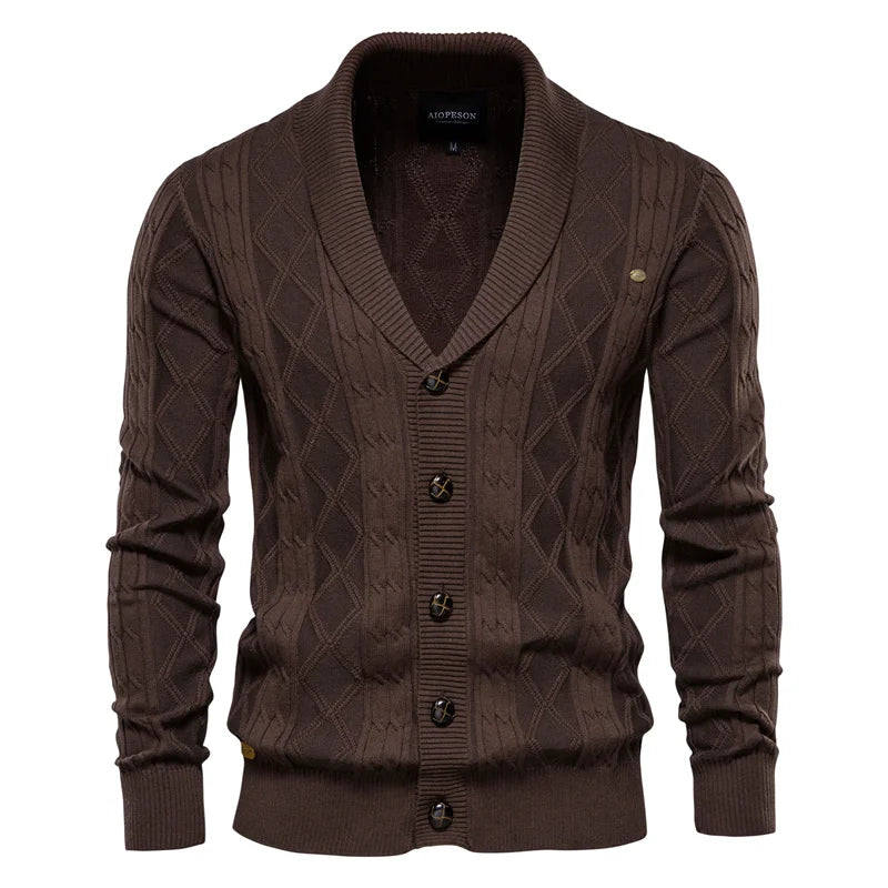 Cardigan Masculino Clássico Com Botões