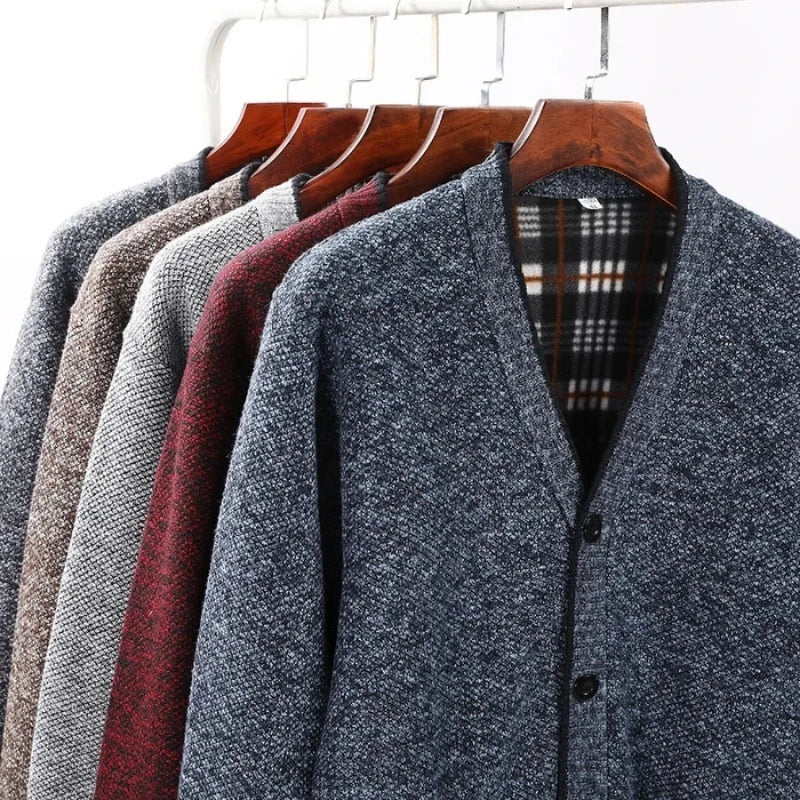 Cardigan Masculino Feito Em Lã