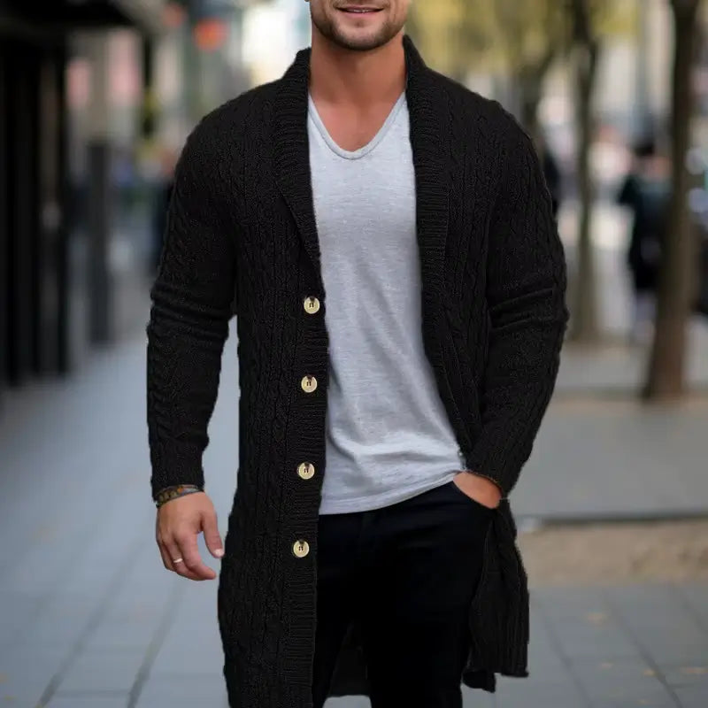 Cardigan Masculino Longo Never