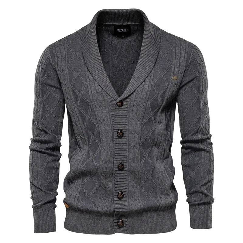 Cardigan Masculino Clássico Com Botões