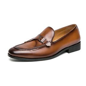 Loafer Masculino Vintage Com Fivela Lateral