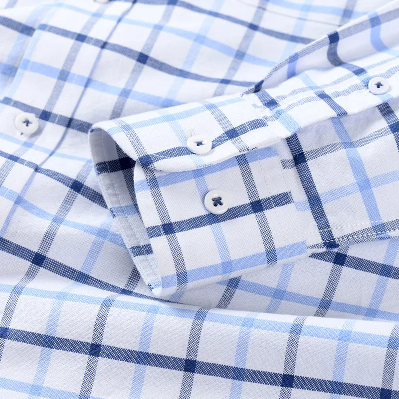Camisa Masculina Oxford Quadricular