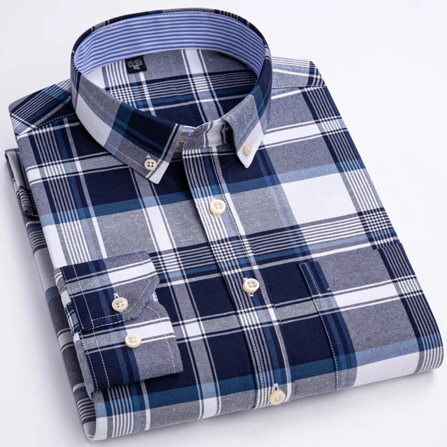 Camisa Social 100% Algodão Masculina